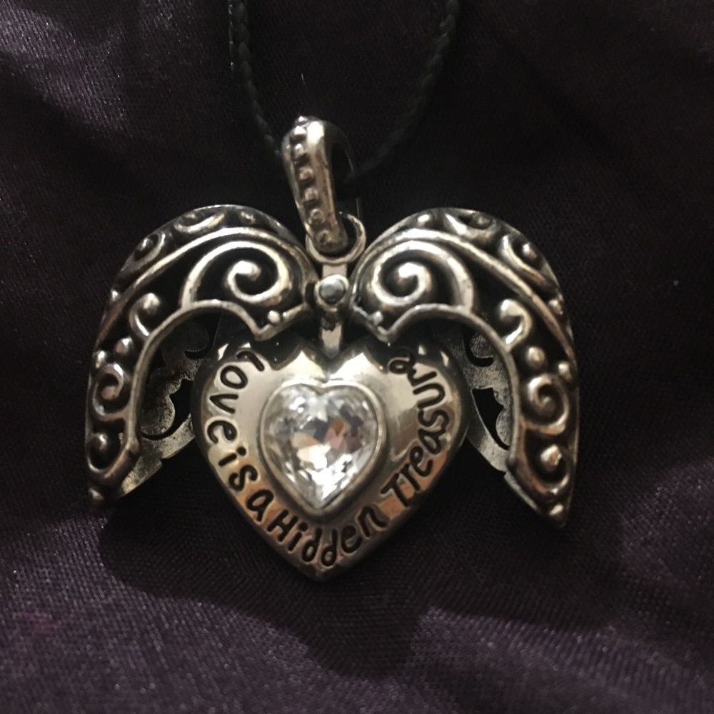 Brighton convertible heart lock pendant.